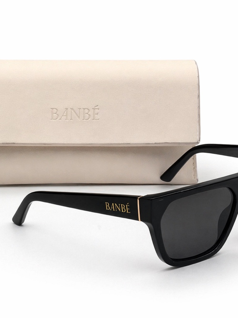 🔥 BANBÉ Black Oversized Square Sunglasses w/ Case Chic Unisex